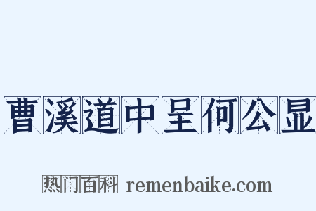 曹溪道中呈何公显是什么意思的图片